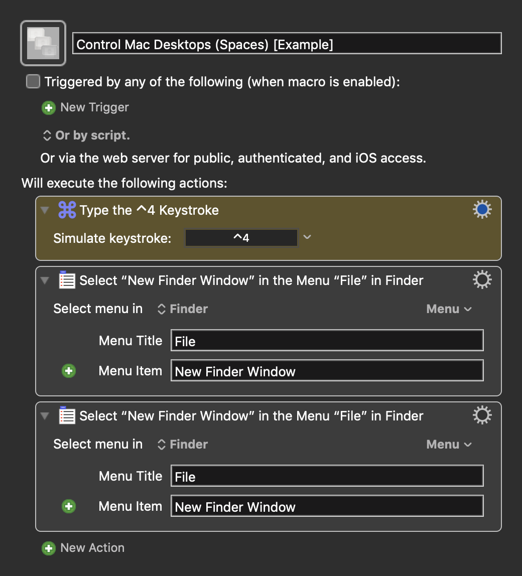keystroke control space for mac